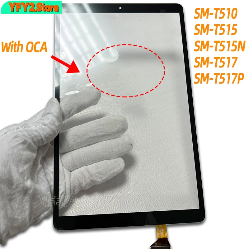 Original With OCA For Samsung Galaxy Tab A 10.1 2019 T510 T515 T517 SM-T510 Touch Screen Digitizer Panel Replacement