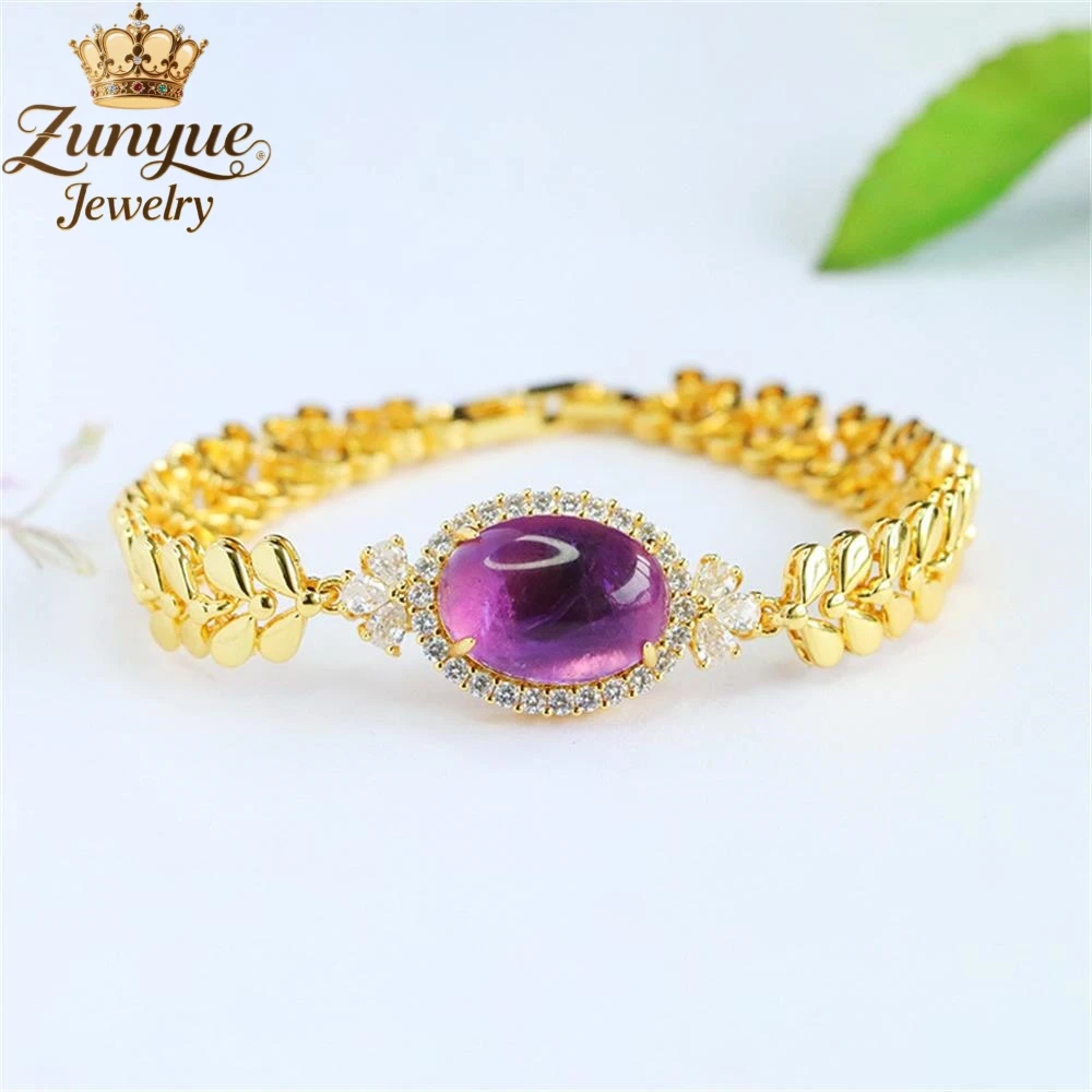 

Natural Amethyst Pigeon Egg Claw Studded With Diamond Wheat Bracelet Luxury Quality Fashion Jewelry Exquisite Elegant Popular