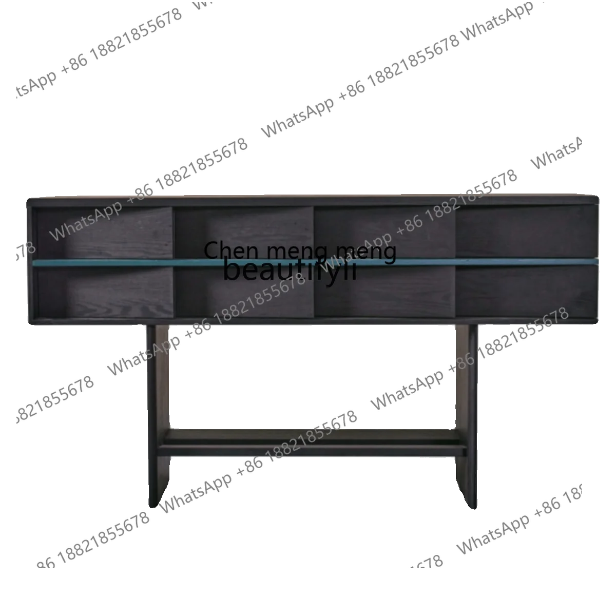 X  Modern, black drawer porch cabinet household, diagonal drawer cabinet, simple wall chest