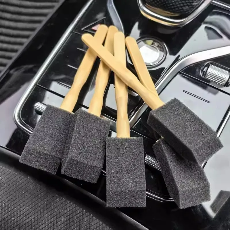 10/1pcs Car Air Conditioner Grille Cleaning Sponge Brush Interior Detailing Dust Removal Long Handle Brushes Auto Accessories