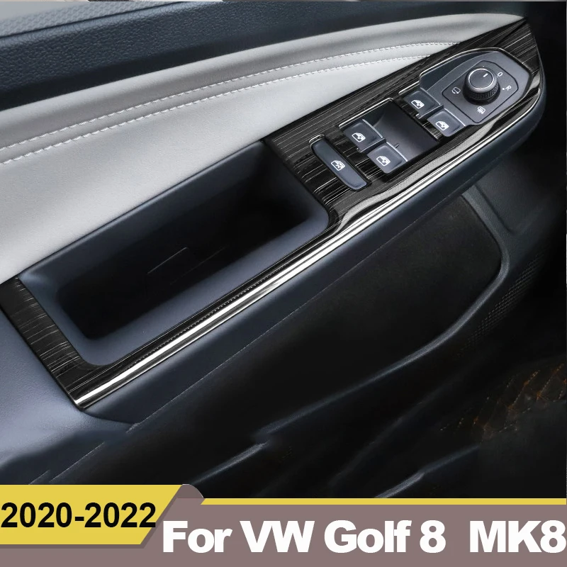 

Для Volkawagen VW Golf 8 MK8 2020 2021 2022 нержавеющая сталь автомобильные двери окна стеклянные аксессуары