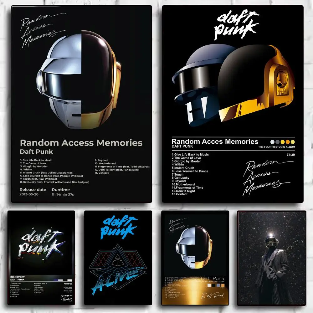 Band D-Daft Punk Poster Aesthetic Wall Art Print Modern Bedroom Living Room Decor Trendy Gift