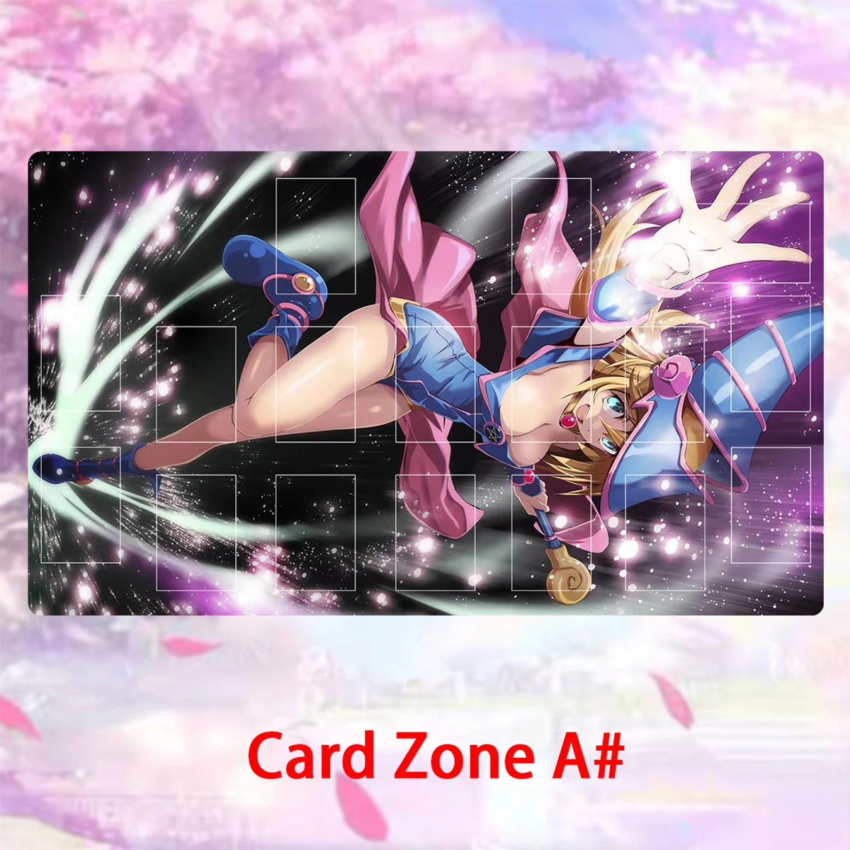 YuGiOh Dark Magician Girl Mat TCG CCG Board Game Playmat Trading Card Game Mat Custom Rubber Mouse Pad Anime Zones & Bag 60x35cm