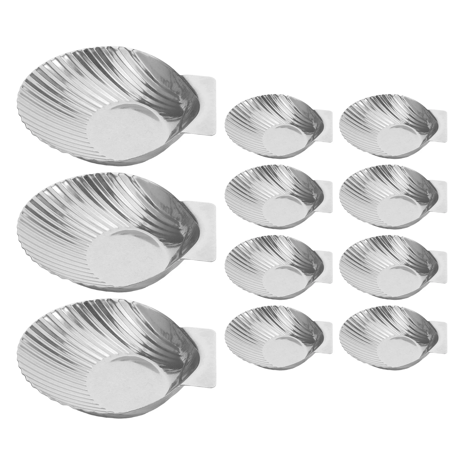 

Набор из 12 многоразовых форм для жарки в печи — Большие формочки для жарки в виде раковин — Поднос из нержавеющей стали для гриля и запекания — Форма для жарки в духовке в виде морских раковин