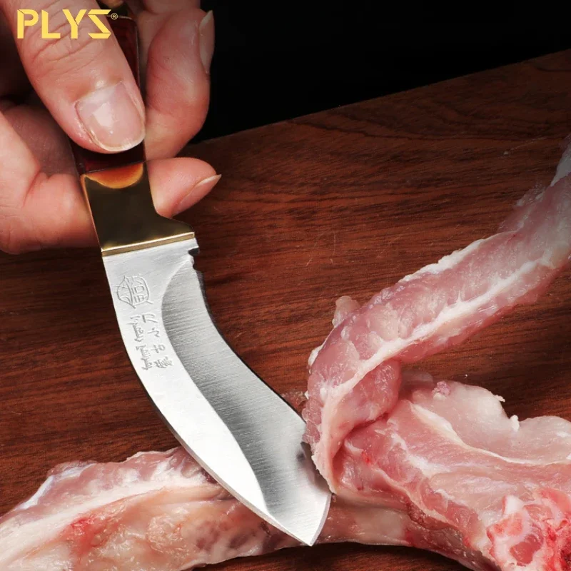 Outdoor knife handlebar meat-knife dinner-knife portable fruit-knife barbecue knife sharp high-hardness small machete