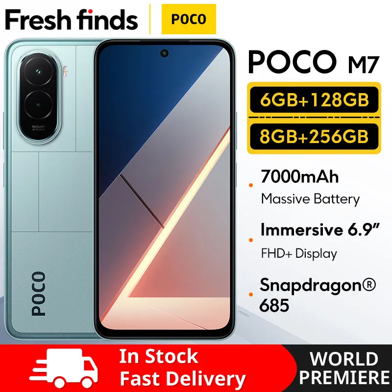 yZ[zyEJzPOCO M7 O[o X}[gtH 128GB/256GB Snapdragon 685 NFC 7000mAhobe[ v^6.9C`FHD+fBXvC