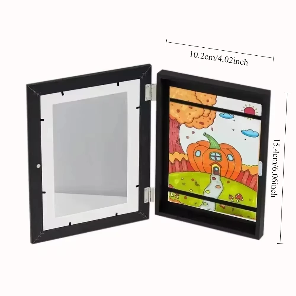 Art Frames Wooden Children Magnetic Front Open Changeable Kids Frametory For Photo Drawing Paintings Pictures Display Home Decor