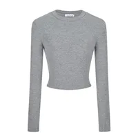 Women Casual Long Sleeve T-Shirts Spring Autumn Solid Slim Fit Pullovers Tees Shirts Female Streetwear Base Tees Tops Casual