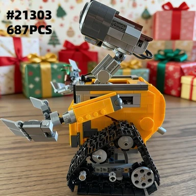 

Наборы строительных блоков Wall-E Classic Movie Model, совместимые с деталями Lego, подходят для рождественских подарков 21303