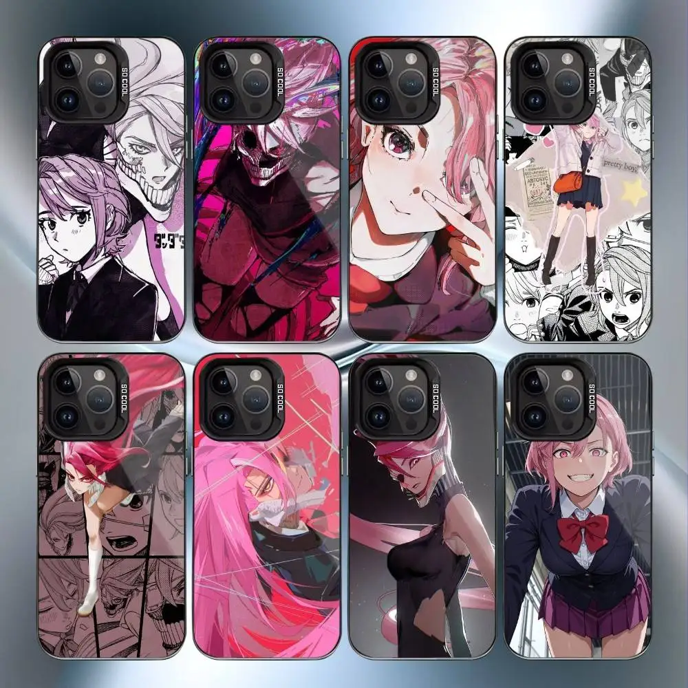 

Dandadan A-Aira Shiratori Phone Case For iPhone17,16,15,14,13,12,11 Plus,Pro Max Black Candy Matte Shockproof Cover