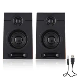 2 Pcs Computer Subwoofer Speaker Music Player Tool Multimedia Speakers PC Gaming Supply Widely Usage Sound Box Household Studio