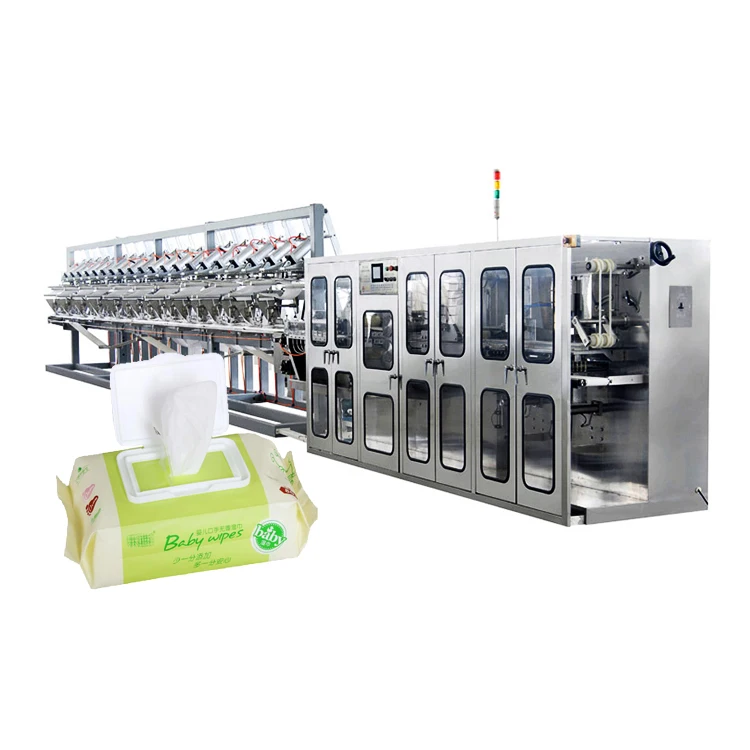 Baby Wet Wipes Manufacturing Machine Complete Wet Wipe Production Line with Liquid Sprayer