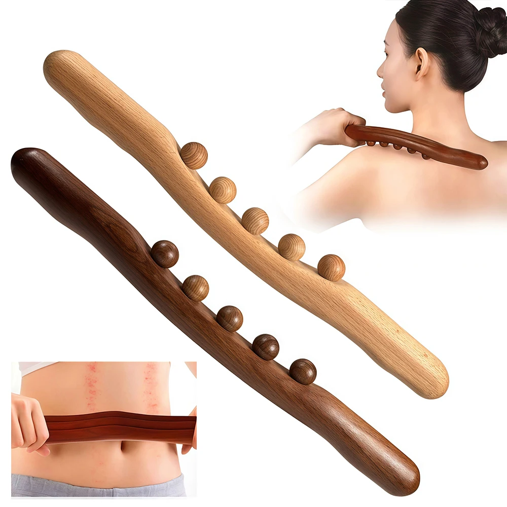 

1PCS Wood Therapy Guasha Stick Massage Tools for Stomach Cellulite,Myofascial Release,Body Sculpting,Lymphatic Drainage Massager