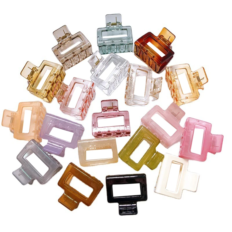 Square Transparent Hair Claw Korean Style Crab Clamp Geometric Transparent Hairgrip Beautiful Hair Accessories Claw Clip