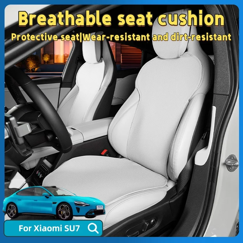 For Xiaomi SU7 Car Seat Cushion Half Pack Seat Cover Breathable Seat Cushion Car Interior Accessories Suitable for Men and Women