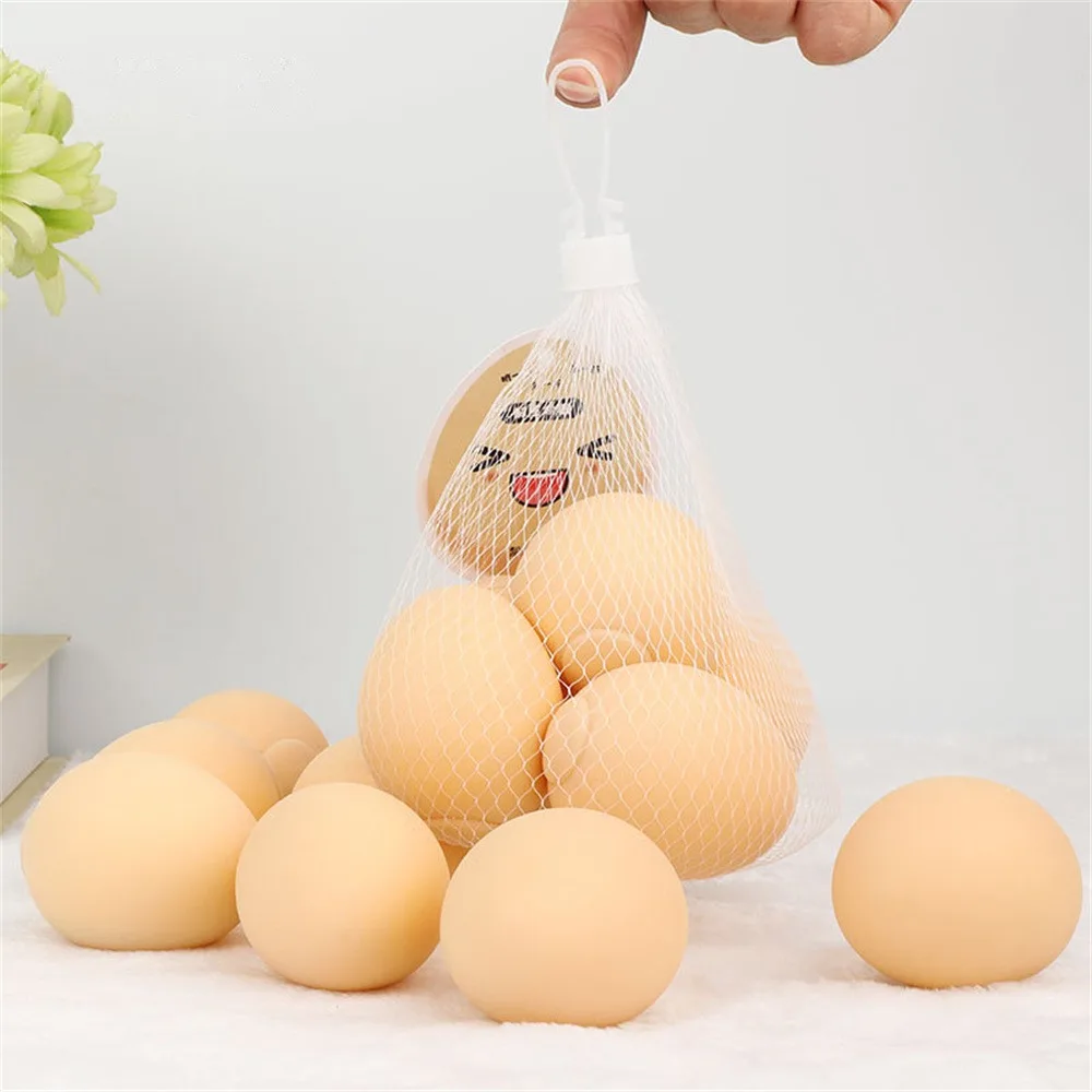 1/2PCS Egg Decompression Toy Tpr Material Soft And Non-deformable Quick Rebound Relieve Stress Simulation Design Kids Toys Color