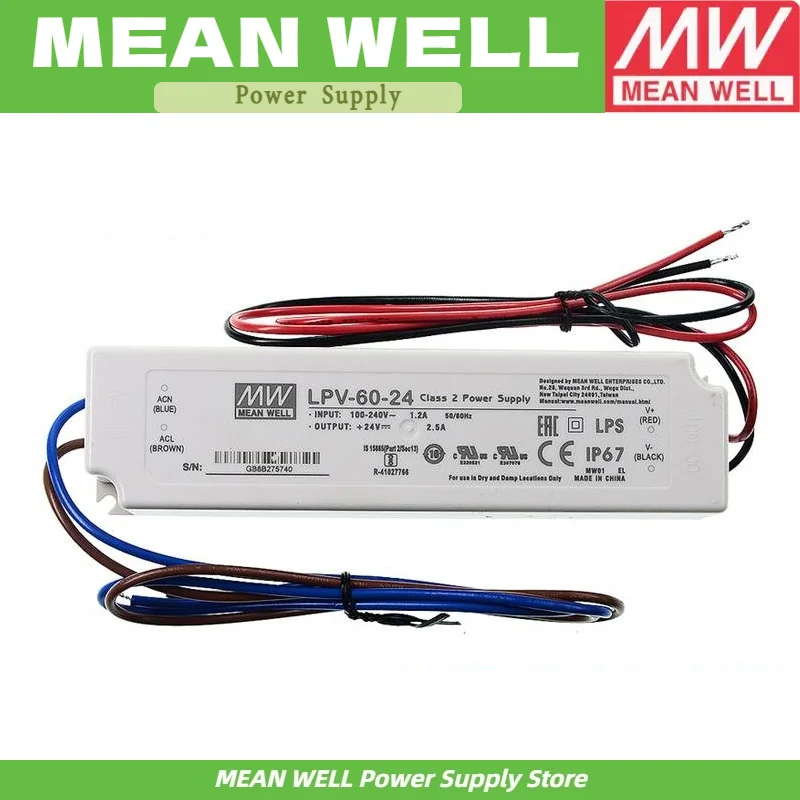 MEAN WELL LPV-60 LPV-60-5 LPV-60-12 LPV-60-24 Single Output Switching Power Supply LPV-60 12V 24V