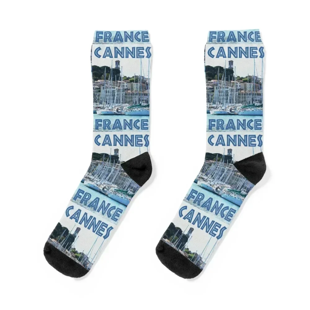 

Cannes, France - Waterfront and Old Town Socks heated christmas stocking Run floral Socks Male Women's