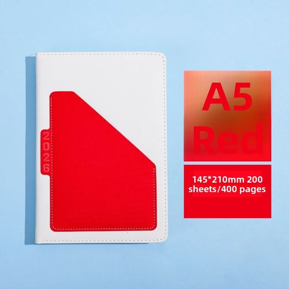 English 2026 Schedule Planner Notepad Wear-resistant 12 Months 365 Days Efficiency Notebook Simple Bookmark To-do List Notebook