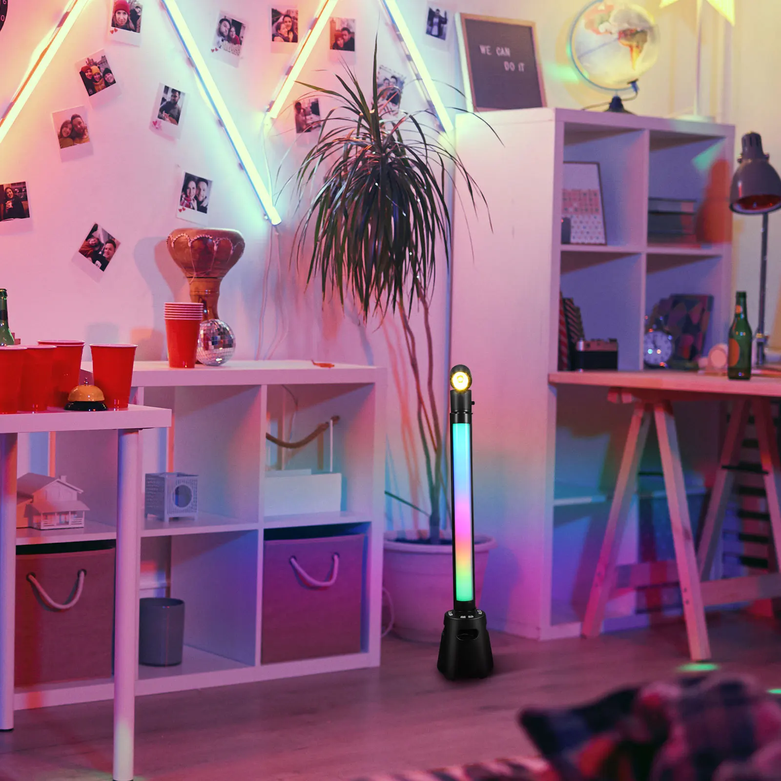 LED Desk Corner Lamp Rgb Color Changing Reading Light Pickup Mode Karaoke Living Room Gaming Room Rgb Color Changing Lamp