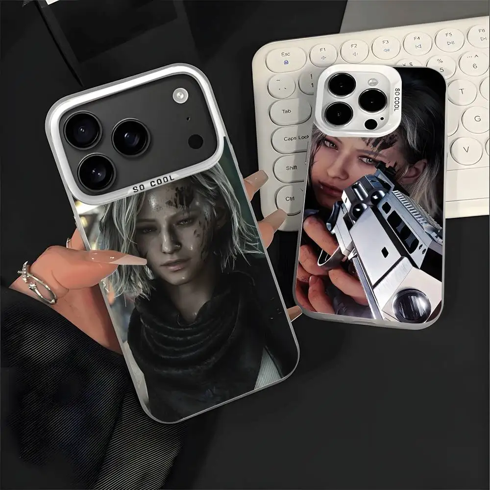

RE9 Grace R-Resident For iPhone 17,16,15,14,13,12,11,Mini,Pro,E,SE4,XS,MAX White Candy Matte Cover