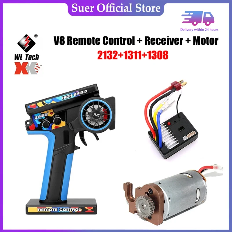 

WLtoys 144001-1669 1311 1308 2132 RC Car Parts Original Remote Control Receiver Motor Base Motor Gear Set 550 Motor