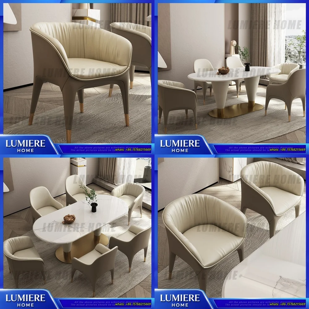 

Роскошное обеденное кресло: современное минималистичное кресло с спинкой для спальни, гостиной, туалетного столика, игровой комнаты, удобное кресло с подлокотниками