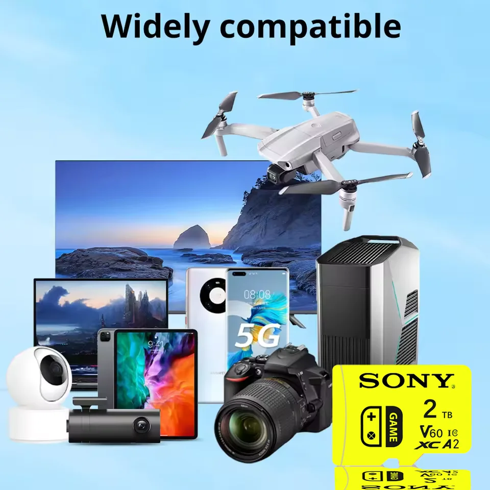 SONY High Speed Micro SD Card 128GB/256GB/512GB/1TB Class 10 UHS-I TF Flash Memory Card for USB Pen Drive