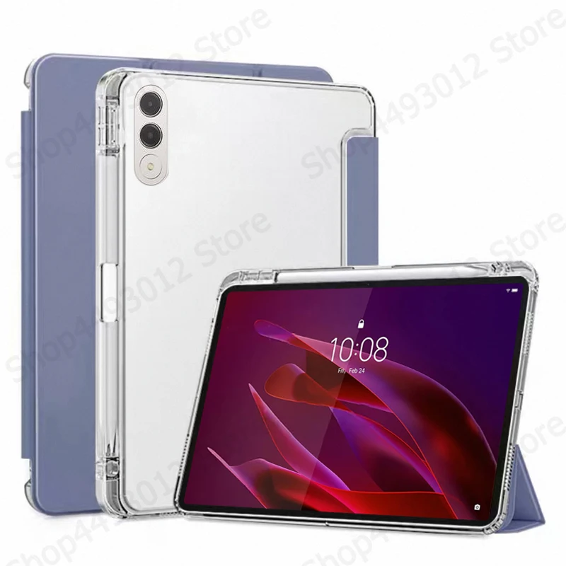 

For Lenovo Yoga Tab 11.1 Case with Pen Holder PU Leather Soft Back Stand Cover For Funda Yoga Tab 11.1 inch tb710fu Case Coque