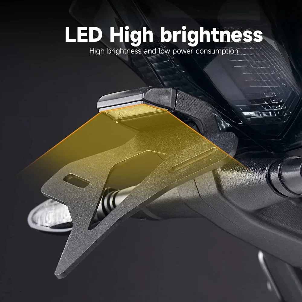 الدراجات النارية الخلفية قصيرة الذيل لوحة ترخيص حامل رقم حامل مع مصباح ليد ل 1290 سوبر ديوك R 2020 2021 2022 2023 2024 #3