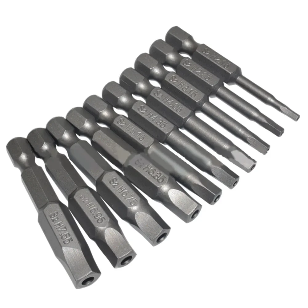 Accurate 50mm Magnetic Head Torx Screwdriver Bit Set 10PCS Effortless Screwlocking Perfect for DIY Projects and Repairs