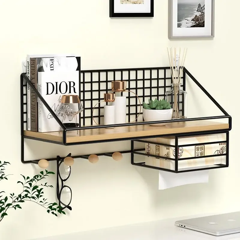 Non Perforated Storage Rack, Wall Mounted Storage Artifact At The Head of The Dormitory Bed, Bedroom Wall Mounted Storage Rack