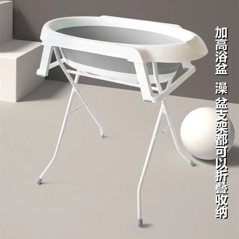 Foldable Pet Bathtub Without Bending Down Cat and Dog Shaped Bathtub with Elevated Bracket