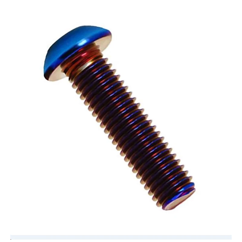 

Hongtu Blue Titanium Coated A2 Stainless Steel Hex Socket Screw (ISO7380) - M4-M8 Button Head Allen Bolt for Bike & Motorcycle