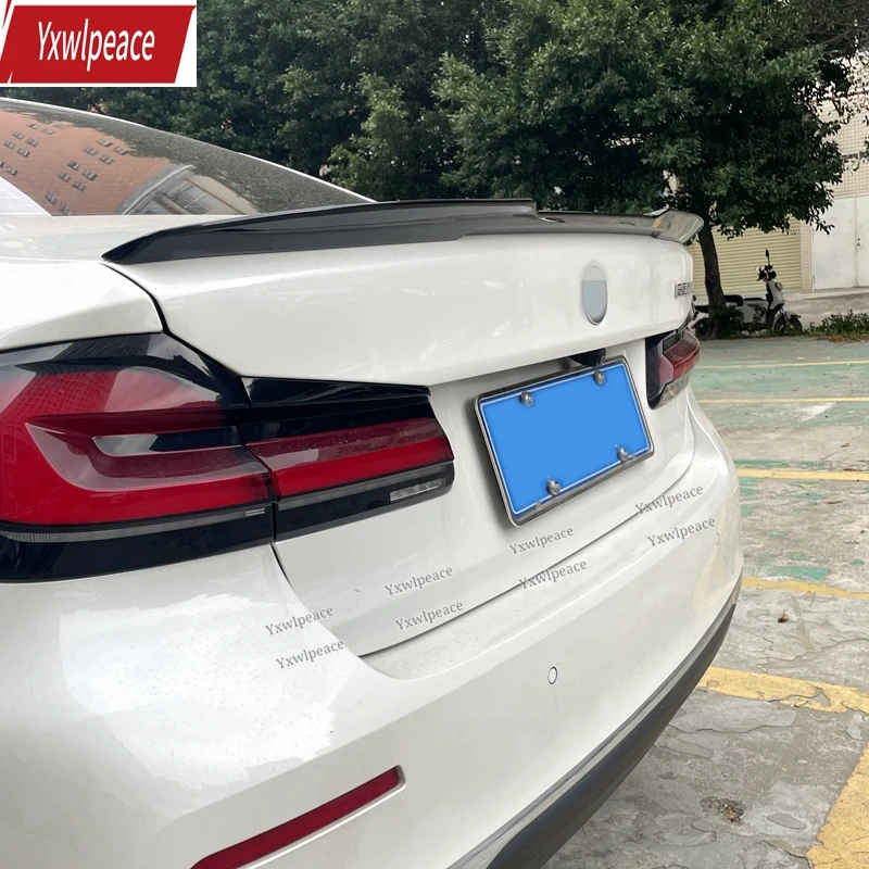 For BMW 5 Series G30 Spoiler 2018 2019 2020 2021 2022 ABS Plastic Unpainted Color Rear Trunk Lip Spoiler Body Kit Accessories