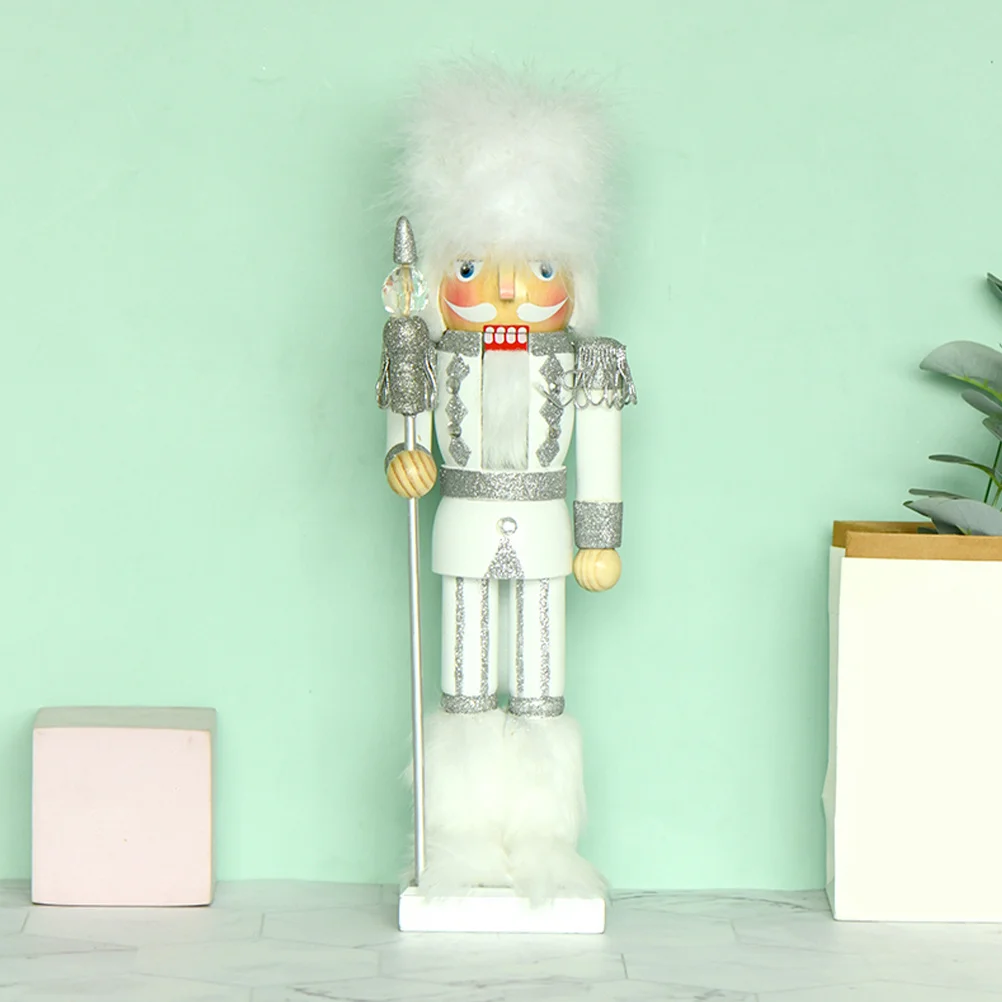 

Wooden Nutcracker Puppet Xmas Decoration Christmas Home Party Tabletop Ornament Gift Nutcracker Figurines Christmas Decoration
