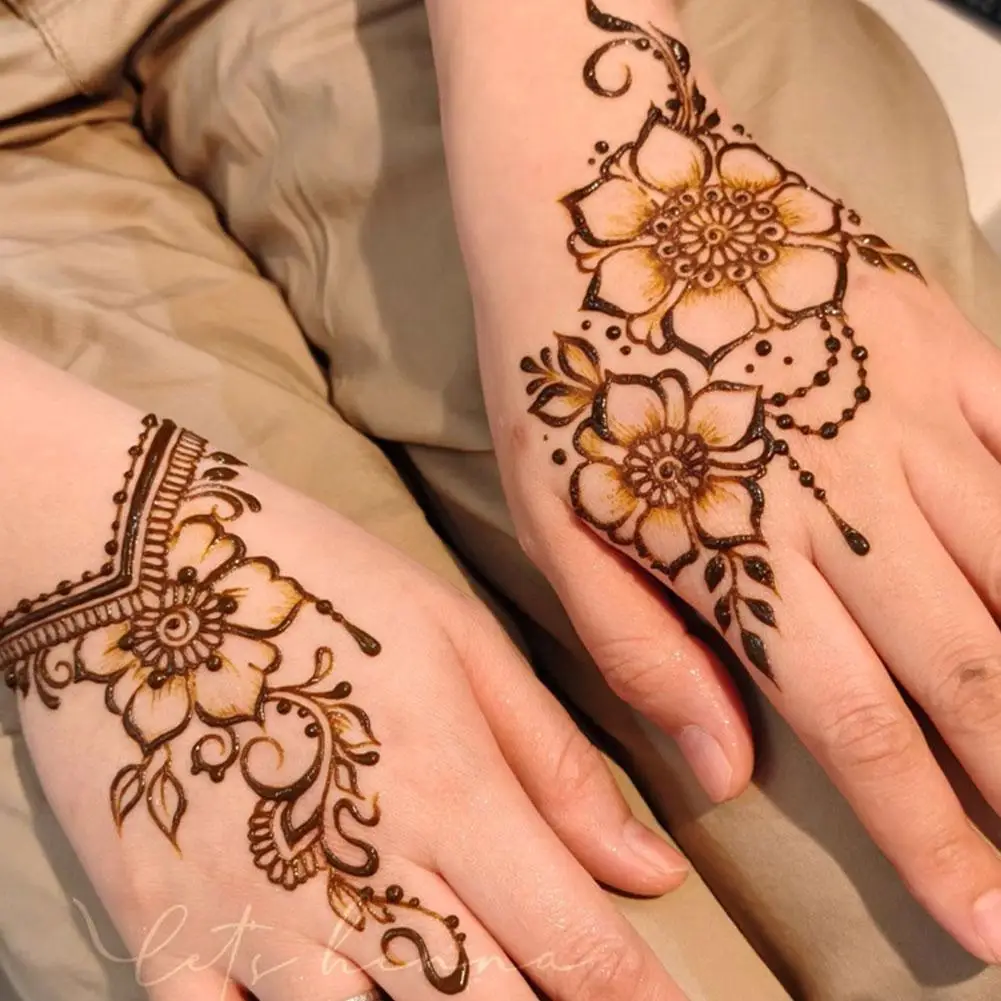 Natural Temporary Flash Tattoo Paste Black Henna Body Paint Arts Disposable Cones Sexy Tattoo Cream lnks Indian Wedding Fashion view 6