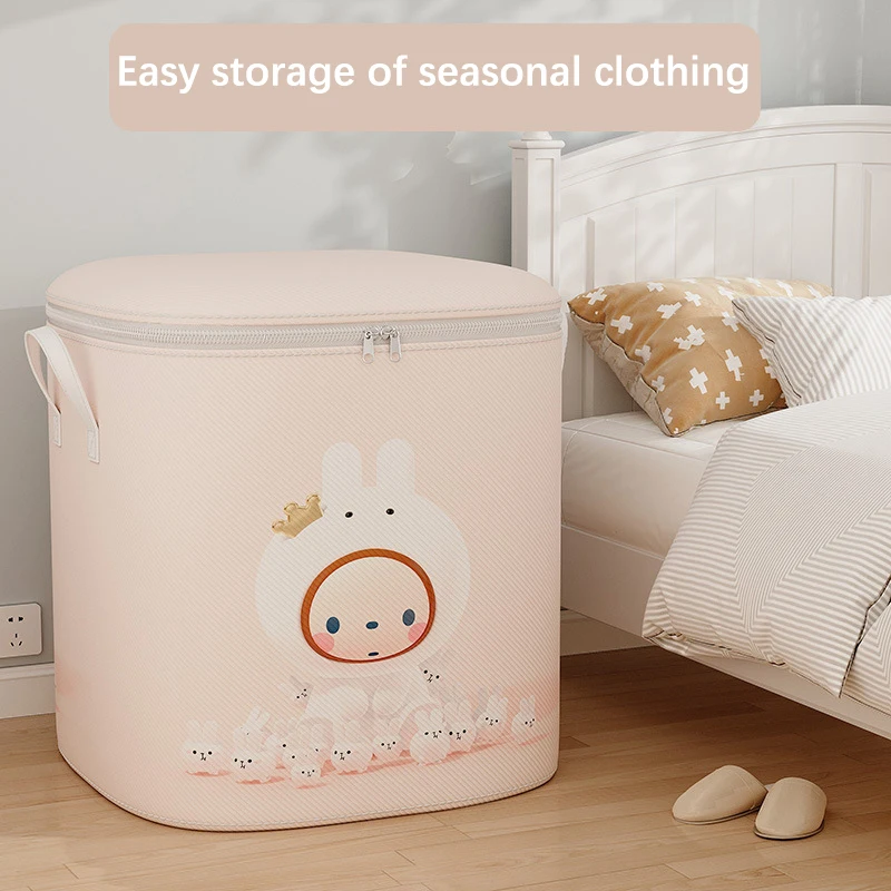

Large Capacity Household Non-Woven Storage Bag Quilt Clothing Storage Box Wardrobe Portable Moving Bag Storage Box With Handle