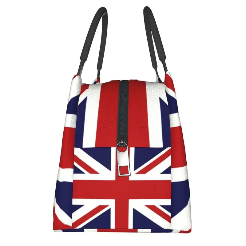 Union Jack Flag Of The UK Insulated Lunch Bags for Women Portable Thermal Cooler Bento Box Beach Camping Travel Shoulder Bag