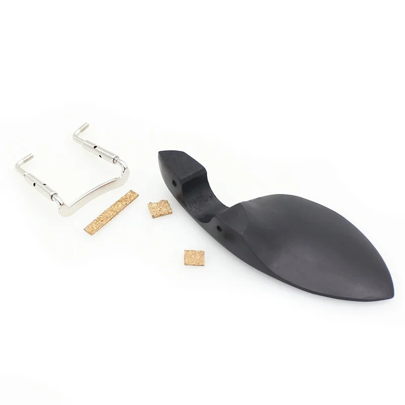 

A99I-3Pcs 3/4 4/4 Violin Chin Rest Chinrest Wood With Standard Bracket Black