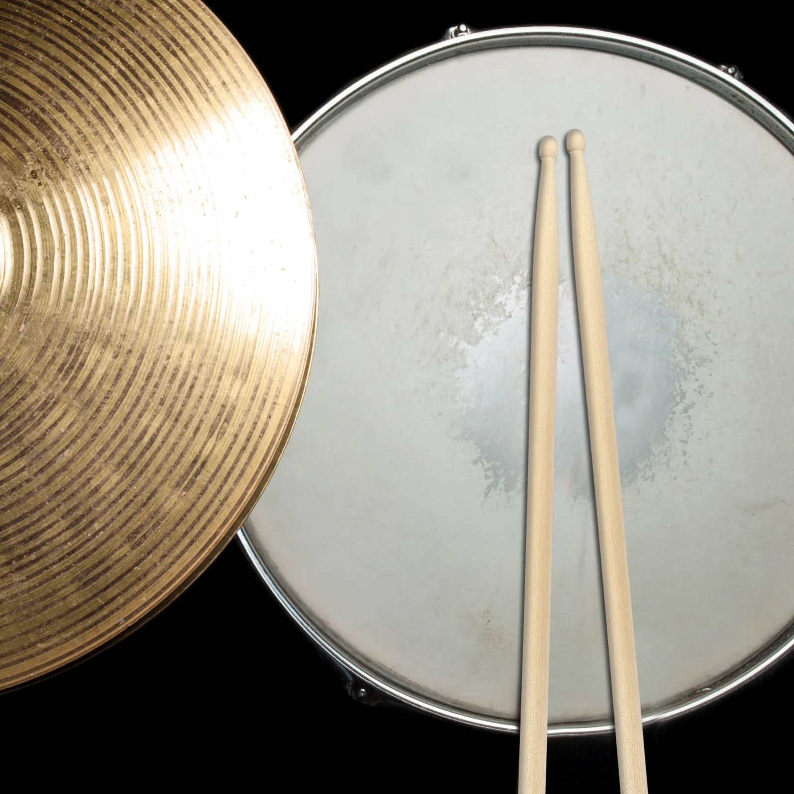 

5A Maple Wood Drum Sticks 41Cm Oval Tip For Clear Cymbal Ring Smooth Grip Lightweight Jazz Drumsticks Wood Color