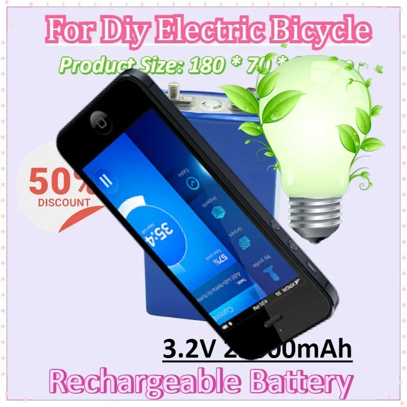 

3.2V 25Ah for LiFePO4 Battery Cell 25000mAh Li-ion Lpega Phosphate Deep Cycles for Diy 12V 24V 36V 48V Solar Energy UPS Power