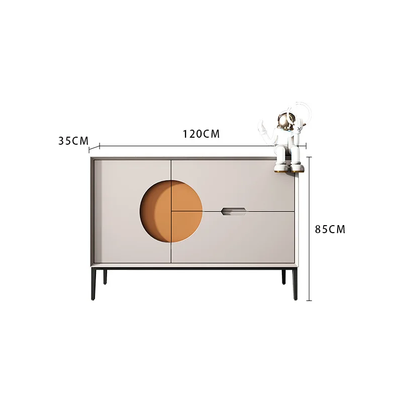خزانة تزيين دخول بهو إيطالية بسيطة، وتخزين غرفة المعيشة الفاخرة الخفيفة وتخصيص خزانة جانبية لتناول الطعام #1