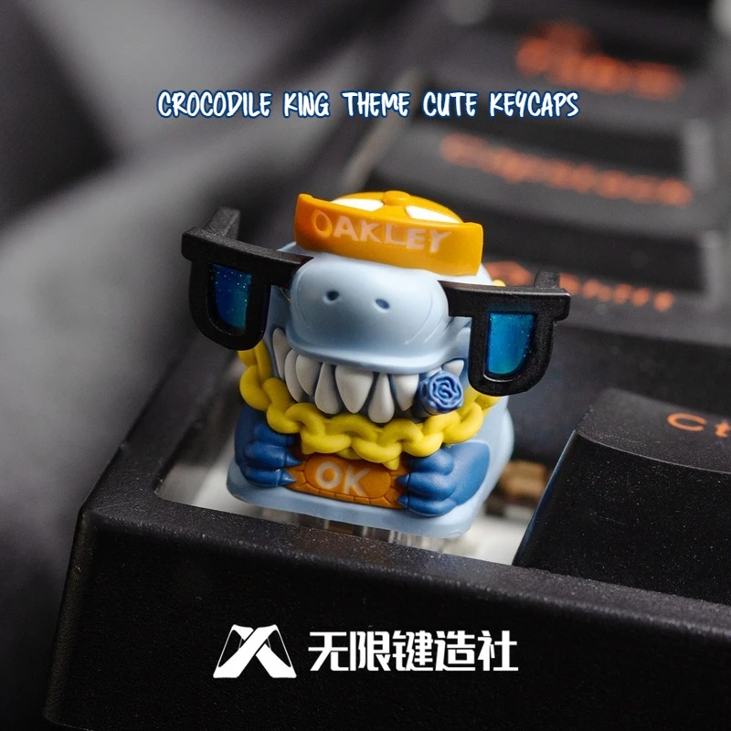 

Колпачок для клавиш «Крокодил», одиночный креативный оригинальный материал из смолы, милый индивидуальный ESC, положение, подарок, материал из смолы, отверстие для крестовой оси
