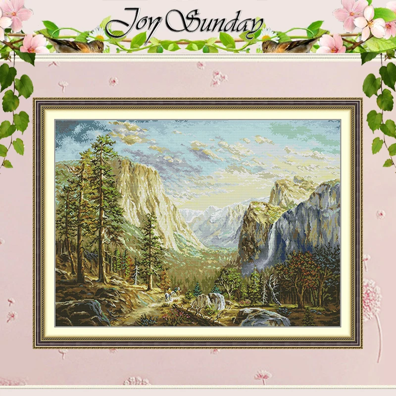 

Mountain Scenery Patterns Counted Cross Stitch Set DIY 11CT 14CT 16CT Stamped DMC Cross-stitch Kit Embroidery Needlework Crafts