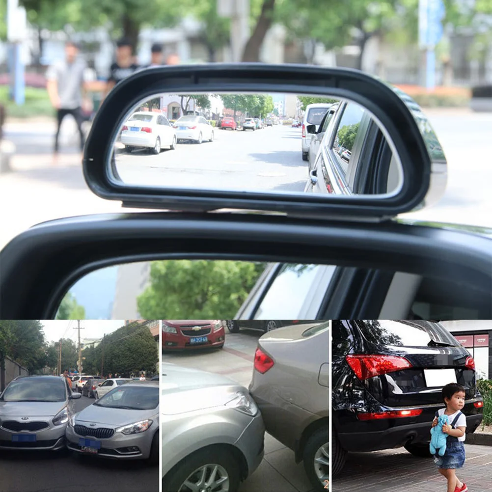 

2Pcs Car Auxiliary Mirror Wide Angle Blind Spot Mirror for Safe Driving Vehicle Side View Enhancement Universal Fit for Truck