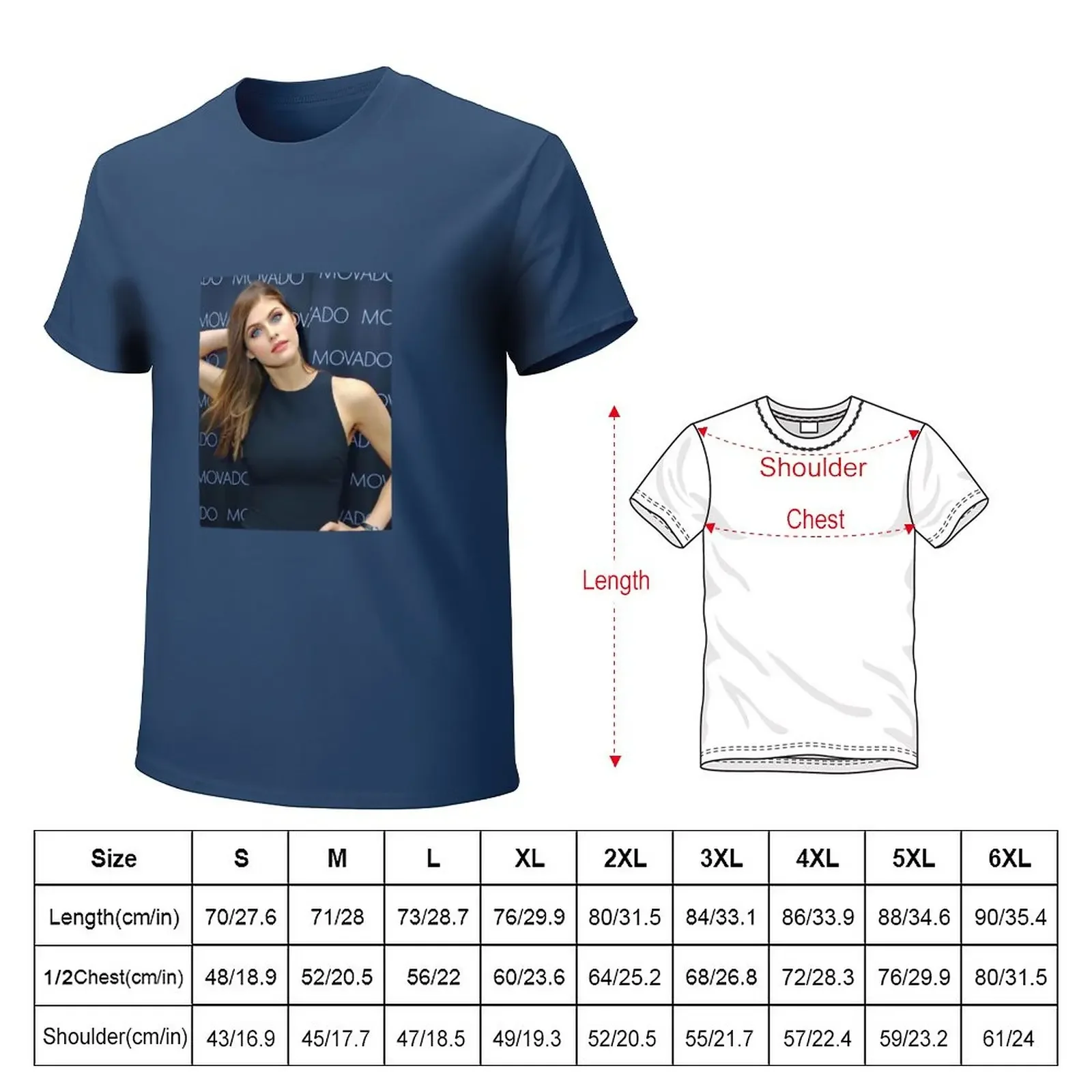 Impressive Mesmerizing Blue Eyes Alexandra Daddario Gifts T-Shirt Short sleeve tee heavyweights anime new edition men t shirts