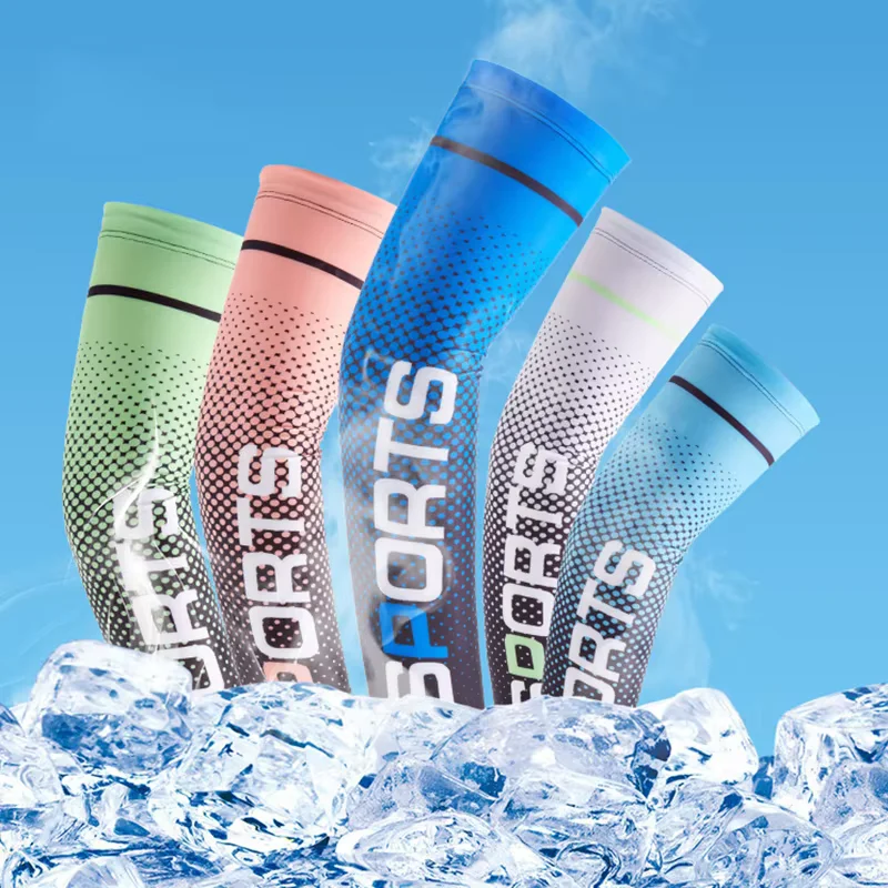 

Новые рукава из ледяного шелка, УФ-солнцезащитный крем, летние охлаждающие противоскользящие рукава для мужчин и женщин, спортивные рукава для велоспорта на открытом воздухе