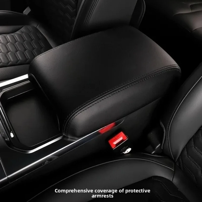 For New BJ BAIC 212 T01 Car Center Console Armrest Box Cover Leather Pad Handrail Box Scratch Resistant Protective Mat Cover detail image 3