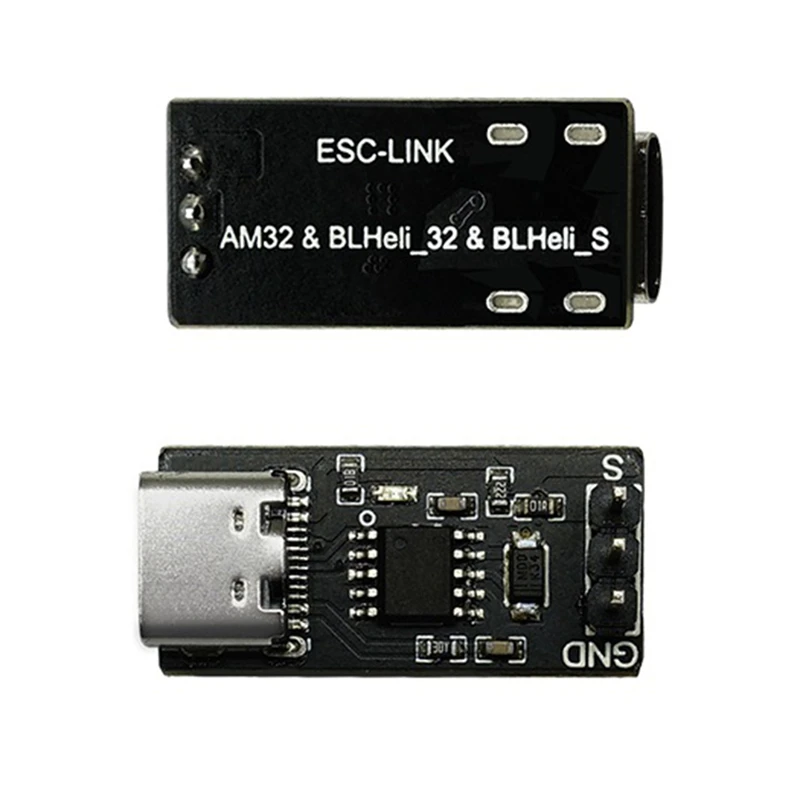 Sequre ESC-LINK อัปเกรดเฟิร์มแวร์ ESC สำหรับ2670 blheli 32เฟิร์มแวร์และเฟิร์มแวร์ AM32ตัวควบคุมความเร็วอิเล็กทรอนิกส์1ชิ้นสีดำ